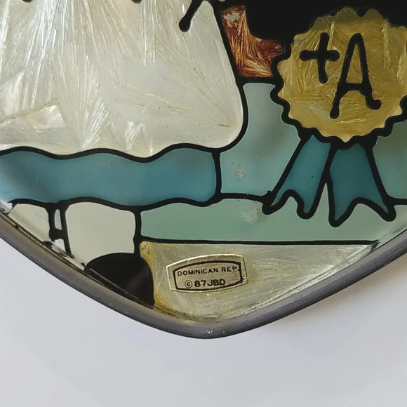 Joan Baker Designs Stained Glass Heart Shaped Teacher Suncatcher - Picture 3 of 3